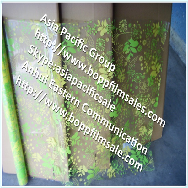 BOPP flower wrapping film smaller roll /sheet cut size printed